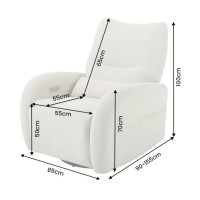 Fauteuil relax RELAXIO beige clair dimensions