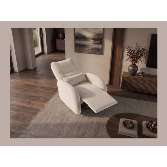 Fauteuil relax RELAXIO beige clair vu de haut