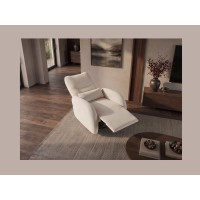 Fauteuil relax RELAXIO beige clair vu de haut