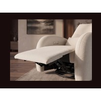 Zoom sur le repose pied du fauteuil relax RELAXIO beige clair
