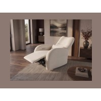Fauteuil relax RELAXIO beige clair vu de côté