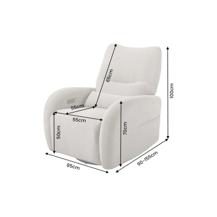 Fauteuil RELAXIO beige foncé dimensions