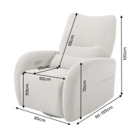Fauteuil RELAXIO beige foncé dimensions