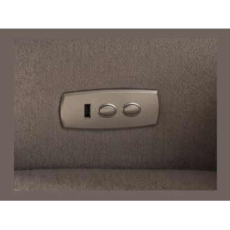 Zoom sur le port USB du fauteuil RELAXIO beige foncé
