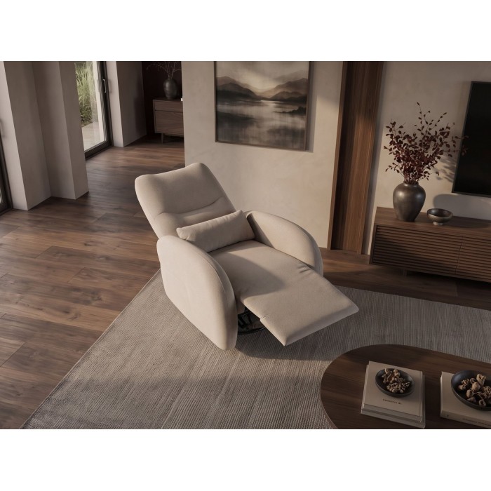 Fauteuil RELAXIO beige foncé vu de haut