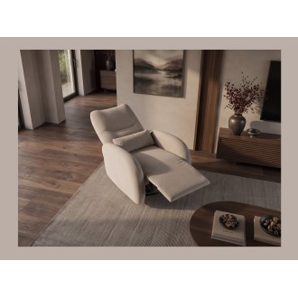 Fauteuil RELAXIO beige foncé vu de haut