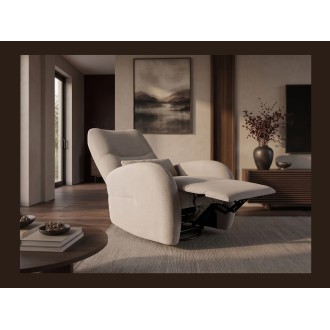 Fauteuil RELAXIO beige foncé vu de côté