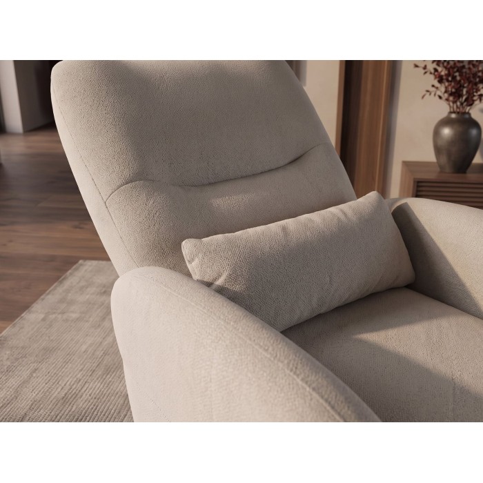 Zoom sur le dossier du fauteuil RELAXIO beige foncé