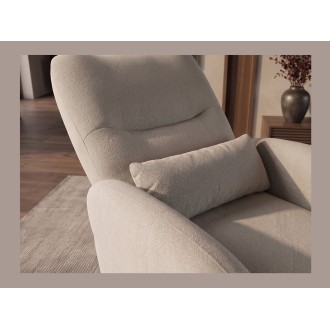 Zoom sur le dossier du fauteuil RELAXIO beige foncé