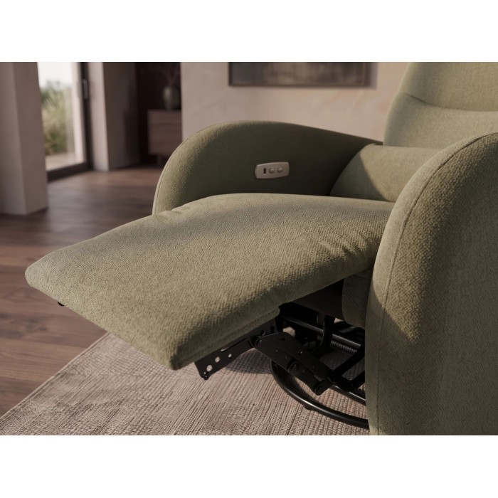 zoom sur le repose pied du fauteuil RELAXIO vert