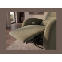 zoom sur le repose pied du fauteuil RELAXIO vert