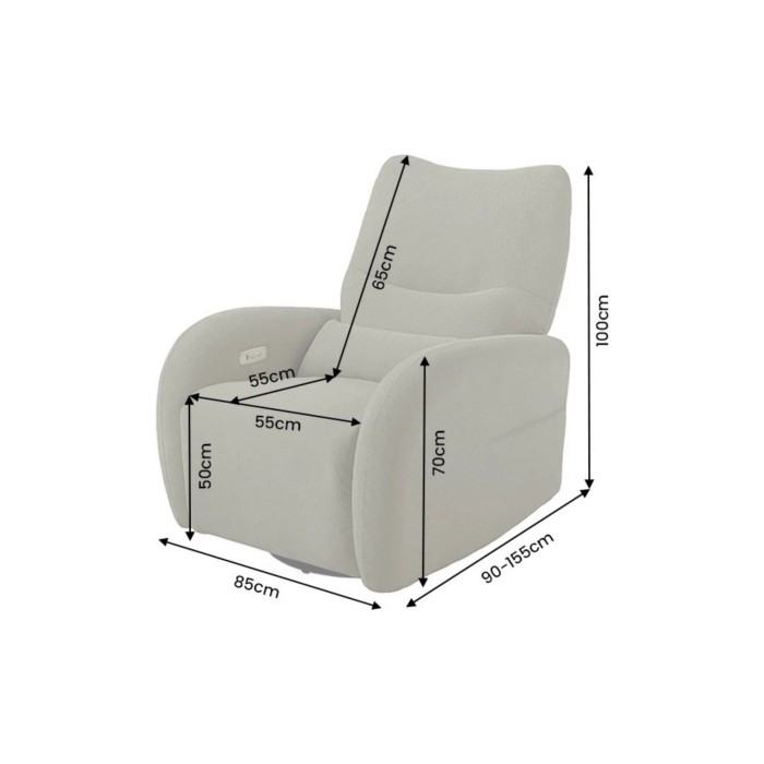 Fauteuil RELAXIO vert dimensions