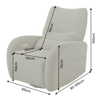 Fauteuil RELAXIO vert dimensions