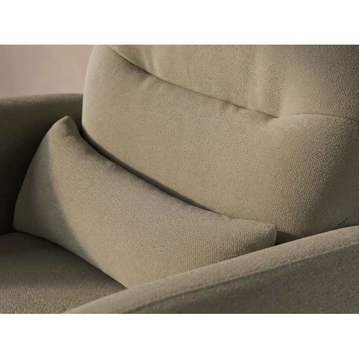 Zoom sur le coussin inclu du fauteuil RELAXIO vert