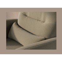 Zoom sur le coussin inclu du fauteuil RELAXIO vert