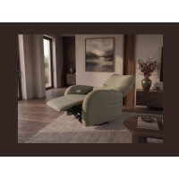 Fauteuil RELAXIO vert vu de côté