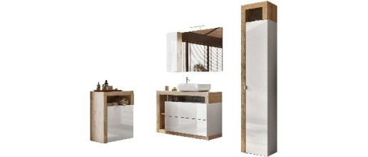 Da Meublorama, offriamo un'ampia selezione di set per il bagno eleganti e pratici, progettati per trasformare il tuo bagno in un rifugio di pace.