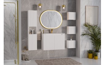 Colonne de salle de bain blanc VANO pour du rangement optimisé !